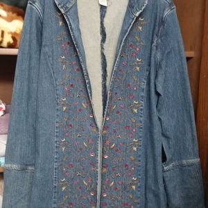 Vintage Long blue gean jacket